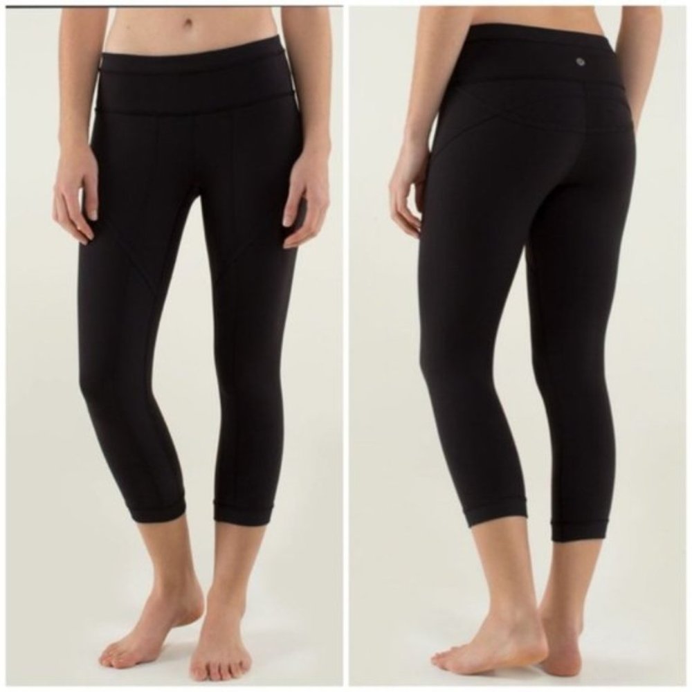 Lululemon | Roll Out High Rise Black Luon Tight